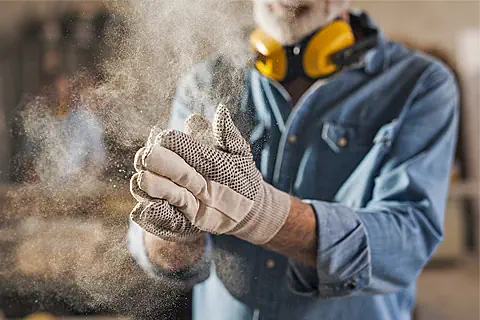 Minimize the health risks associated with exposure to dust and debris